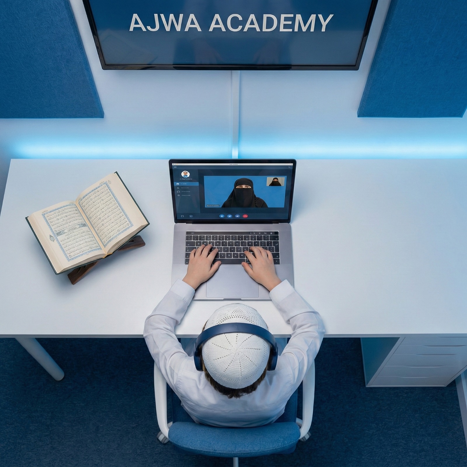 Online Tajweed course session with proper Quran pronunciation practice